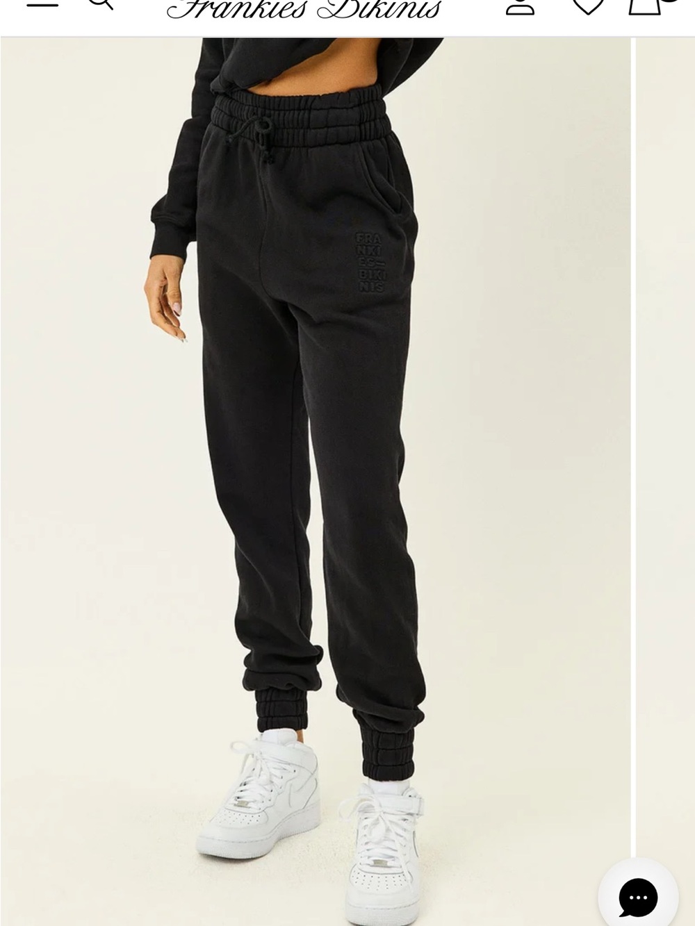 Frankie's Bikinis | Frank Oversized Sweatpants in Black